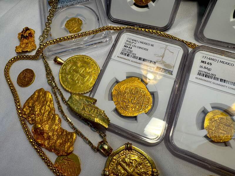 Mexico 8 Escudos 1714 "1715 Fleet Shipwreck" NGC 64 18