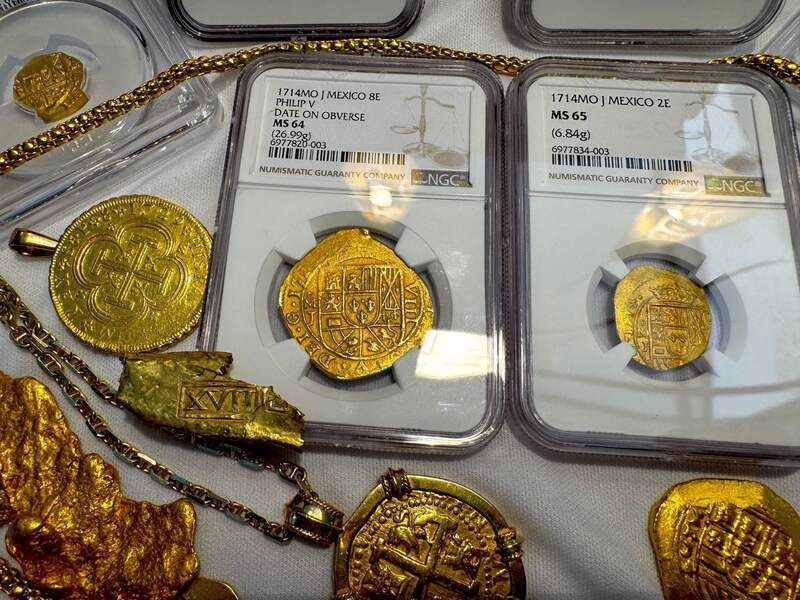 Mexico 8 Escudos 1714 "1715 Fleet Shipwreck" NGC 64 21