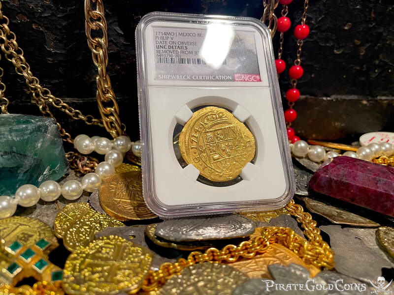 Mexico 8 Reales 1714 "Dated- 1715 Fleet Shipwreck" NGC UNC 9