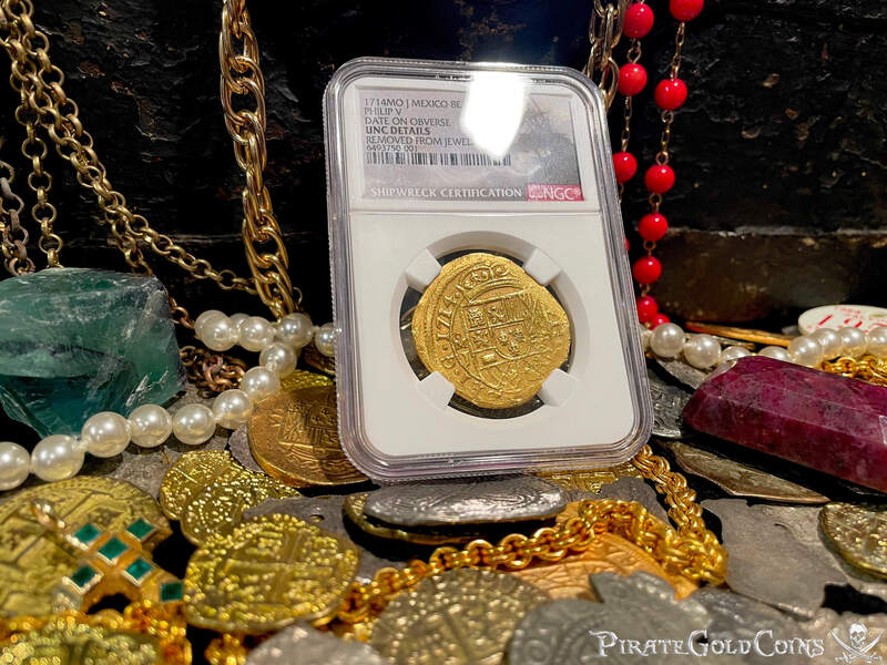 Mexico 8 Reales 1714 "Dated- 1715 Fleet Shipwreck" NGC UNC 10