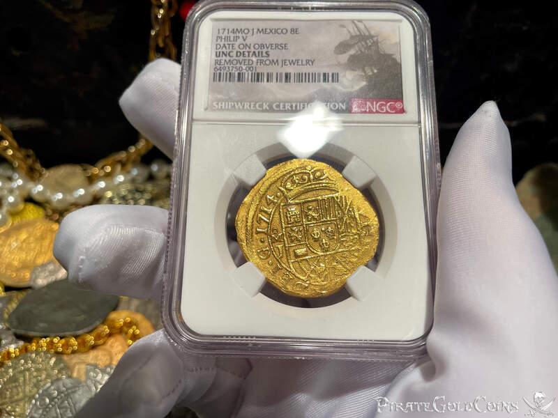 Mexico 8 Reales 1714 "Dated- 1715 Fleet Shipwreck" NGC UNC 15