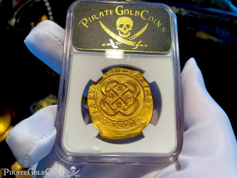 Mexico 8 Escudos 1714 "1715 Fleet Shipwreck" NGC UNC Dets 13