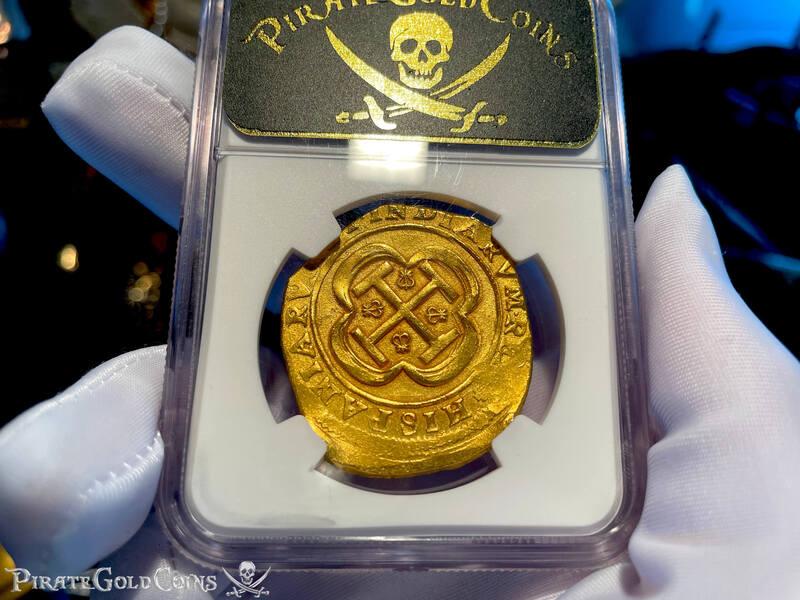 Mexico 8 Escudos 1714 "1715 Fleet Shipwreck" NGC UNC Dets 14