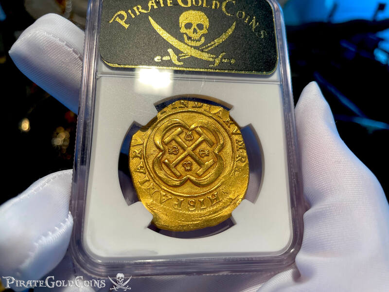 Mexico 8 Escudos 1714 "1715 Fleet Shipwreck" NGC UNC Dets 15