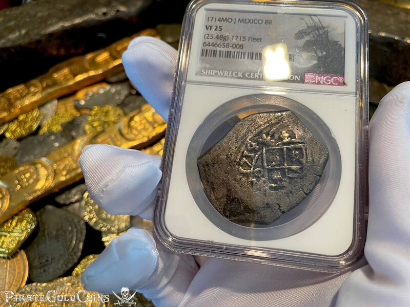 Mexico 8 Reales 1714 "Full Date!- 1715 Fleet Shipwreck" NGC 25 3