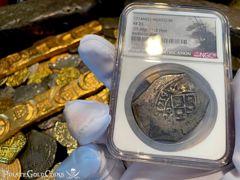 Mexico 8 Reales 1714 "Full Date!- 1715 Fleet Shipwreck" NGC 25 6