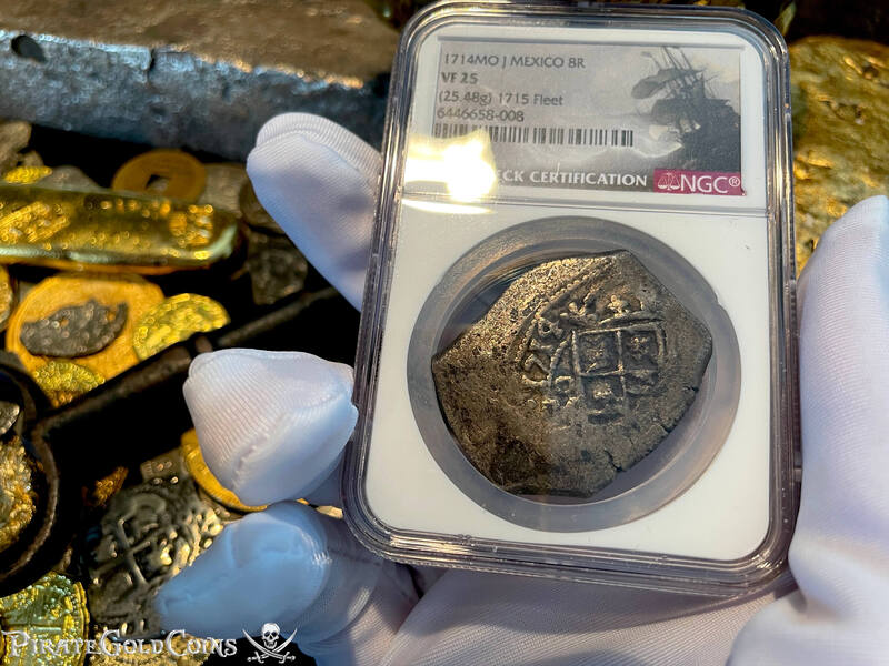 Mexico 8 Reales 1714 "Full Date!- 1715 Fleet Shipwreck" NGC 25 7