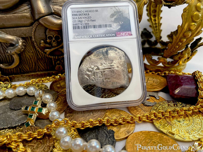 Mexico 8 Reales 1714 "Full Date- 1715 Fleet Shipwreck" NGC F 3
