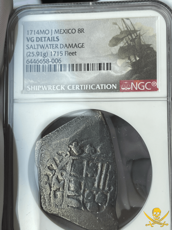 Mexico 8 Reales 1714 "Full Date - 1715 Fleet Shipwreck" NGC VG