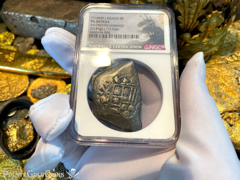 Mexico 8 Reales 1714 "Full Date - 1715 Fleet Shipwreck" NGC VG 6