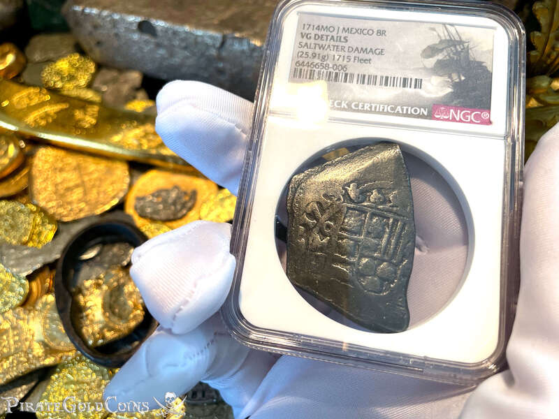 Mexico 8 Reales 1714 "Full Date - 1715 Fleet Shipwreck" NGC VG 7
