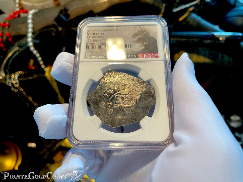 Mexico 8 Reales 1714 "From 1715 Fleet Shipwreck" NGC VF 2