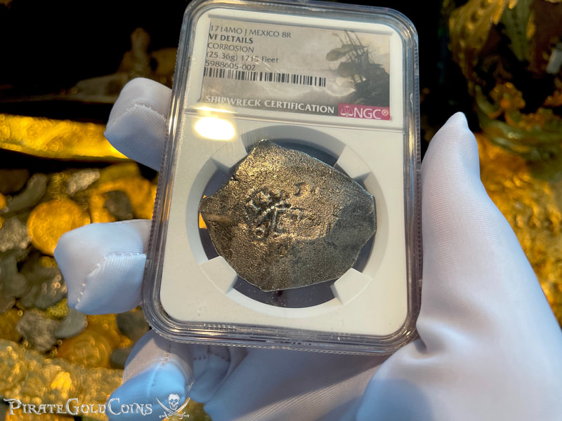 Mexico 8 Reales 1714 "From 1715 Fleet Shipwreck" NGC VF 3