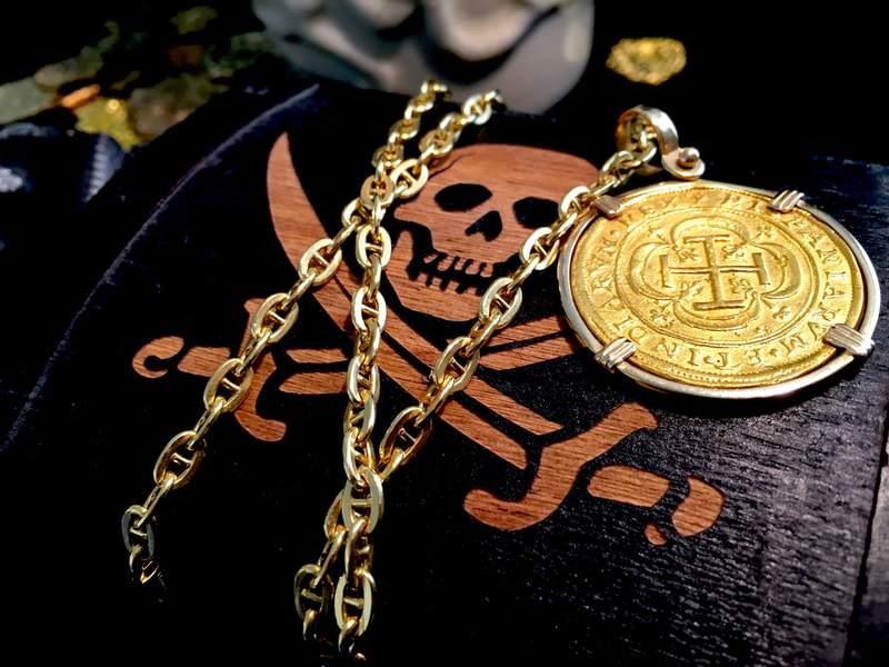 Mexico 1714 "Royal" Gold Doubloon Replica Shipwreck Treasure Jewelry Coin 10