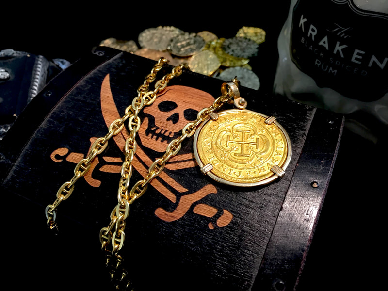 Mexico 1714 "Royal" Gold Doubloon Replica Shipwreck Treasure Jewelry Coin 13