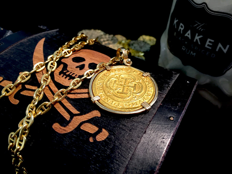 Mexico 1714 "Royal" Gold Doubloon Replica Shipwreck Treasure Jewelry Coin 14