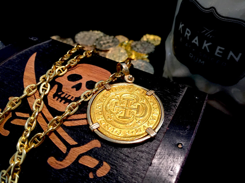 Mexico 1714 "Royal" Gold Doubloon Replica Shipwreck Treasure Jewelry Coin 15