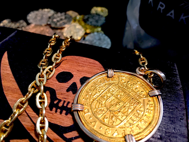 Mexico 1714 "Royal" Gold Doubloon Replica Shipwreck Treasure Jewelry Coin 17