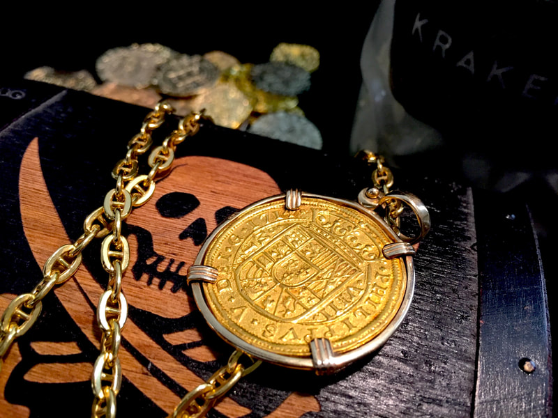 Mexico 1714 "Royal" Gold Doubloon Replica Shipwreck Treasure Jewelry Coin 18