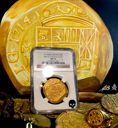Mexico  8 Escudos  1714  "Finest 1714 Known for All"  NGC 64 4