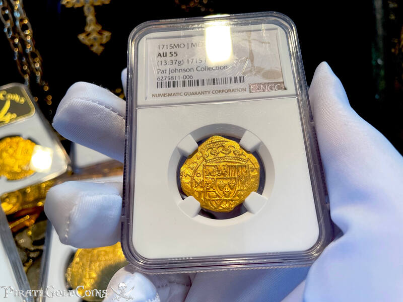 Mexico 4 Escudos 1715 "Dated! from the 1715 Fleet Shipwreck" NGC 55 4