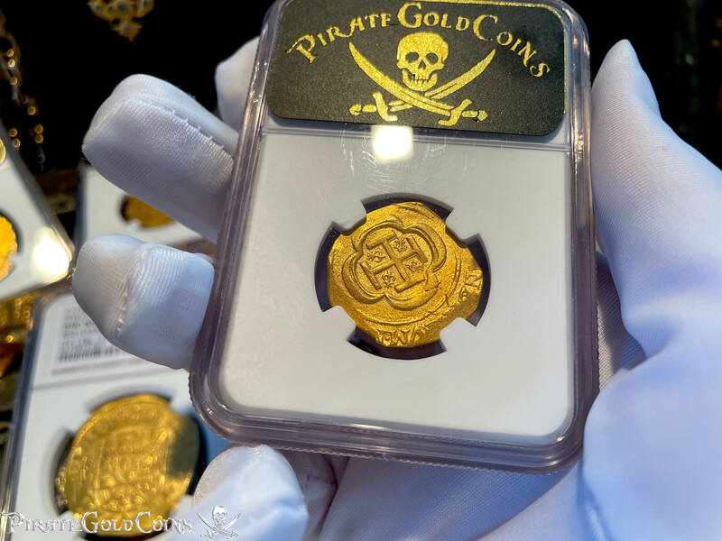 Mexico 4 Escudos 1715 "Dated! from the 1715 Fleet Shipwreck" NGC 55 5