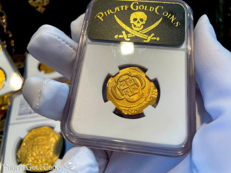 Mexico 4 Escudos 1715 "Dated! from the 1715 Fleet Shipwreck" NGC 55 6