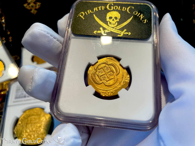 Mexico 4 Escudos 1715 "Dated! from the 1715 Fleet Shipwreck" NGC 55 7