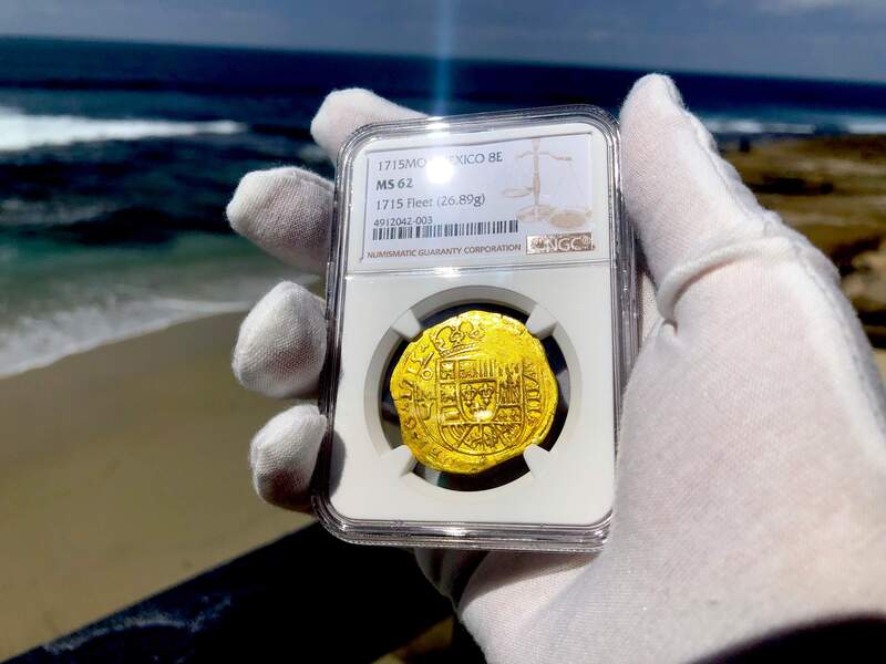 Mexico 8 Escudos 1715 "1715 Plate Fleet Shipwreck" NGC 62 2