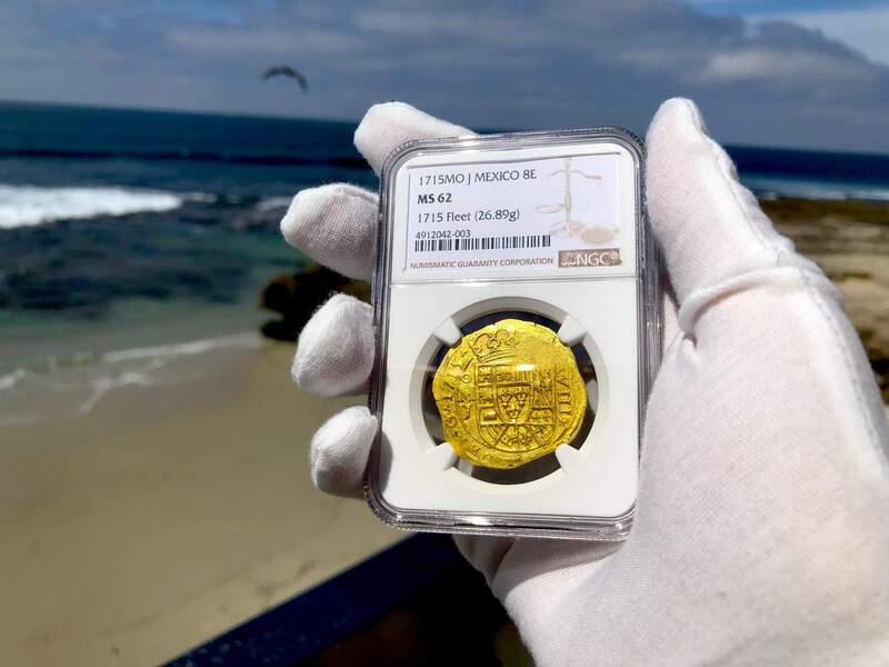 Mexico 8 Escudos 1715 "1715 Plate Fleet Shipwreck" NGC 62 3