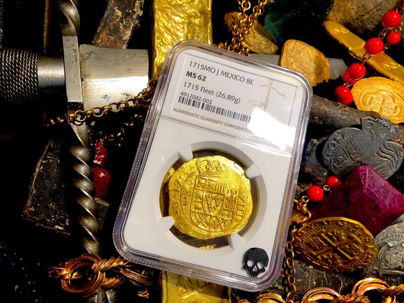 Mexico 8 Escudos 1715 "1715 Plate Fleet Shipwreck" NGC 62 11