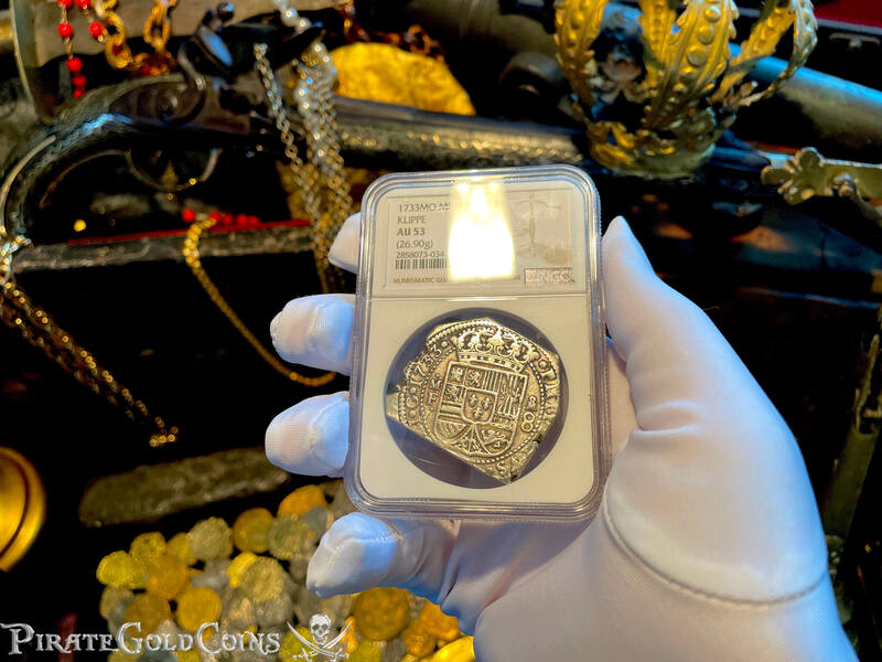 Mexico 8 Reales 1733 "Klippe in AU! 2nd Finest We've Had" NGC 53 3