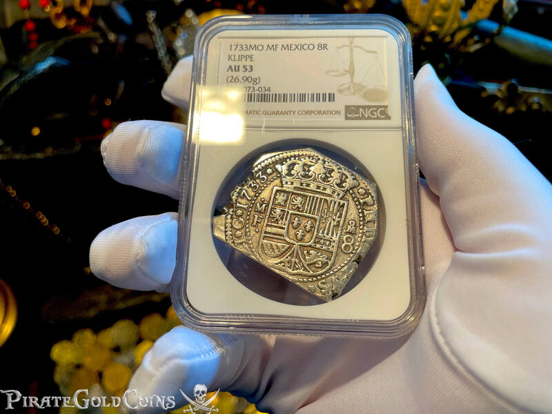 Mexico 8 Reales 1733 "Klippe in AU! 2nd Finest We've Had" NGC 53 4
