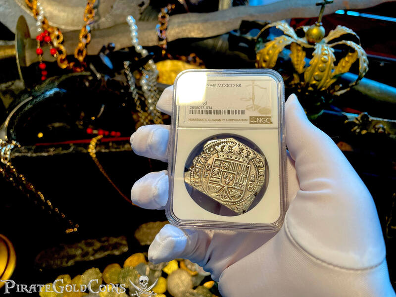 Mexico 8 Reales 1733 "Klippe in AU! 2nd Finest We've Had" NGC 53 6