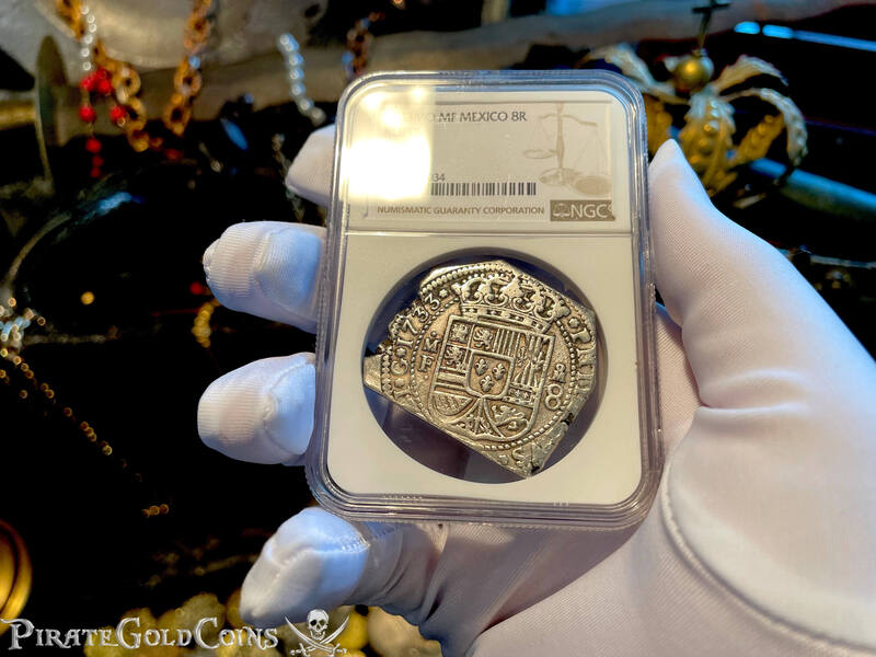 Mexico 8 Reales 1733 "Klippe in AU! 2nd Finest We've Had" NGC 53 7