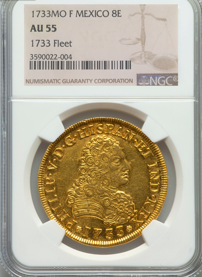 Mexico 8 Escudos 1733 NGC 55 2