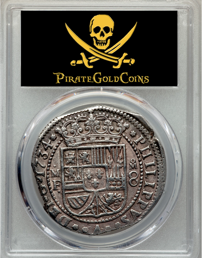 Mexico  8 Reales  1734  "Finest Known!"  Klippe  PCGS 53 2