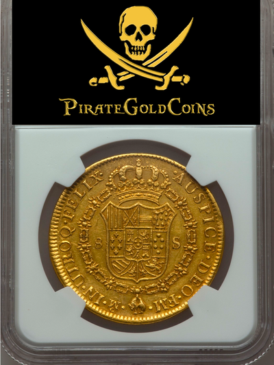 Mexico  8 Escudos  1776  "Charles IVth"  NGC 55 4