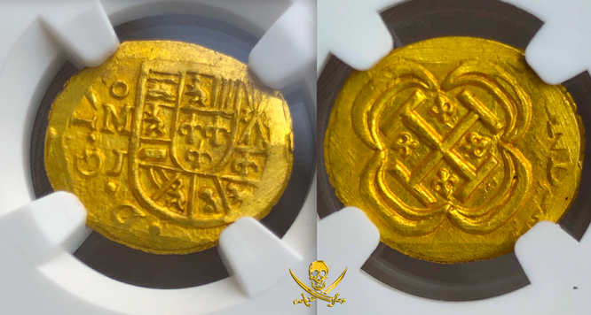 Mexico 1 Escudo 1714 "1715 Fleet Shipwreck" NGC 65 Tied Finest Known!