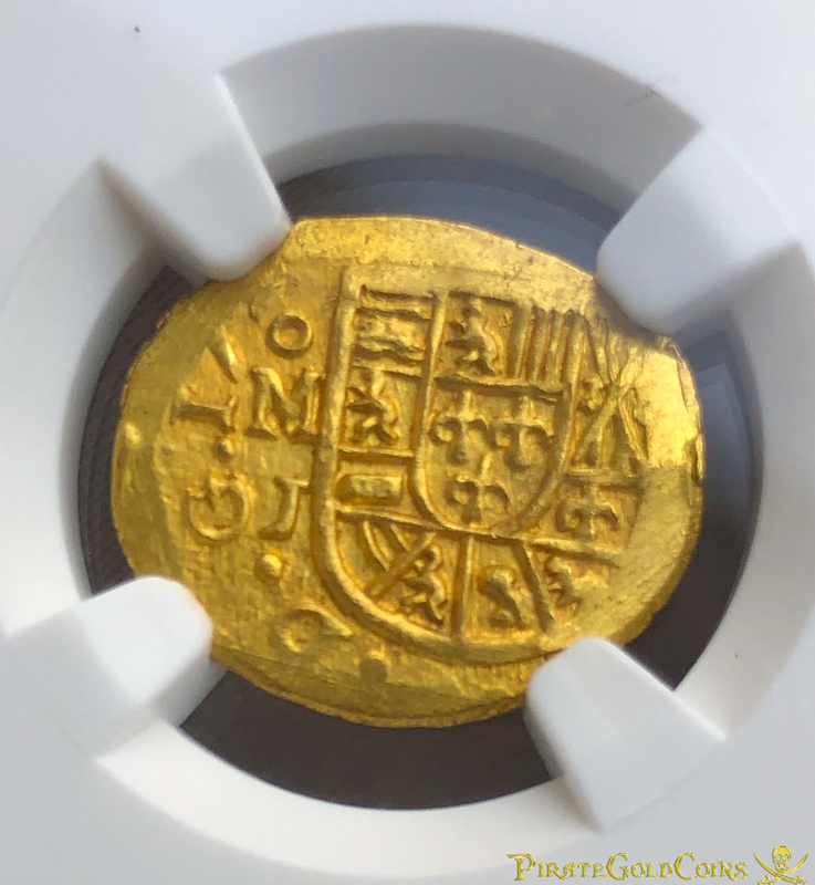 Mexico 1 Escudo 1714 "1715 Fleet Shipwreck" NGC 65 Tied Finest Known! 3