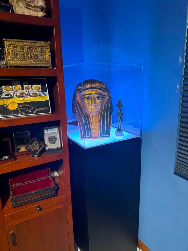 Egyptian Gilt Cartonnage Mummy Mask 1st Century BC 41