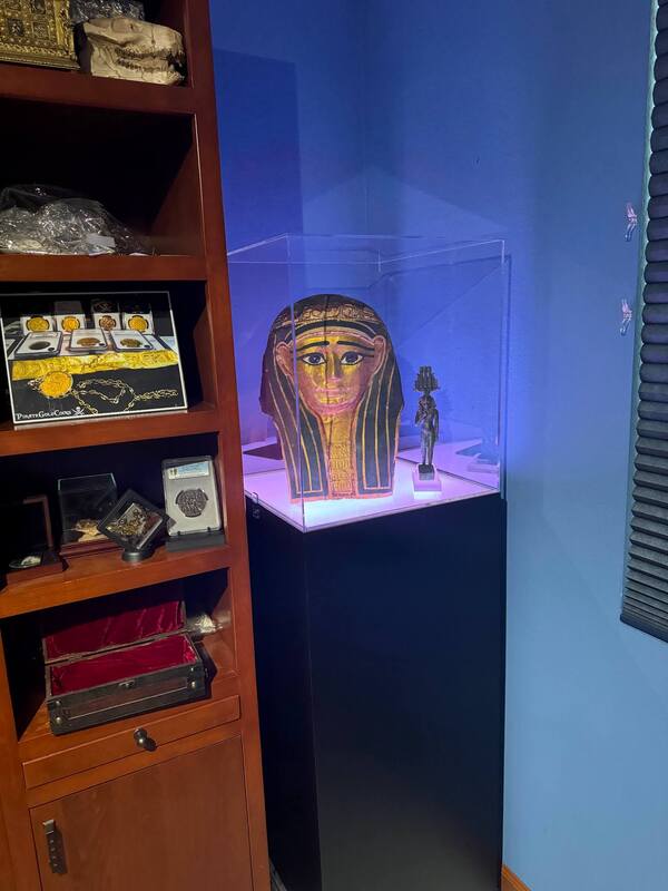 Egyptian Gilt Cartonnage Mummy Mask 1st Century BC 42