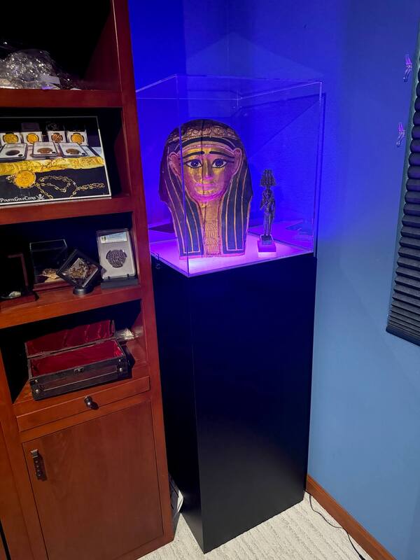 Egyptian Gilt Cartonnage Mummy Mask 1st Century BC 43