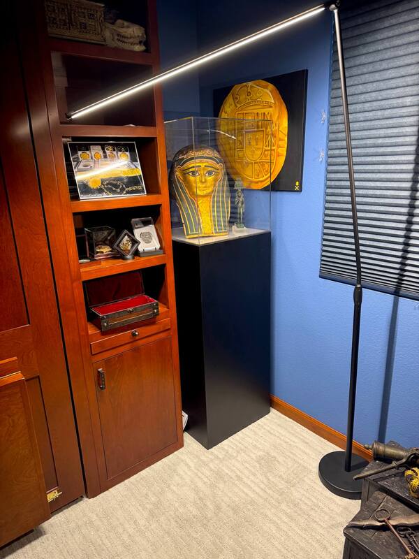 Egyptian Gilt Cartonnage Mummy Mask 1st Century BC 21