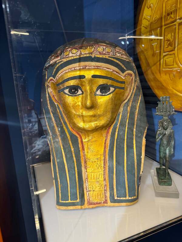 Egyptian Gilt Cartonnage Mummy Mask 1st Century BC 5