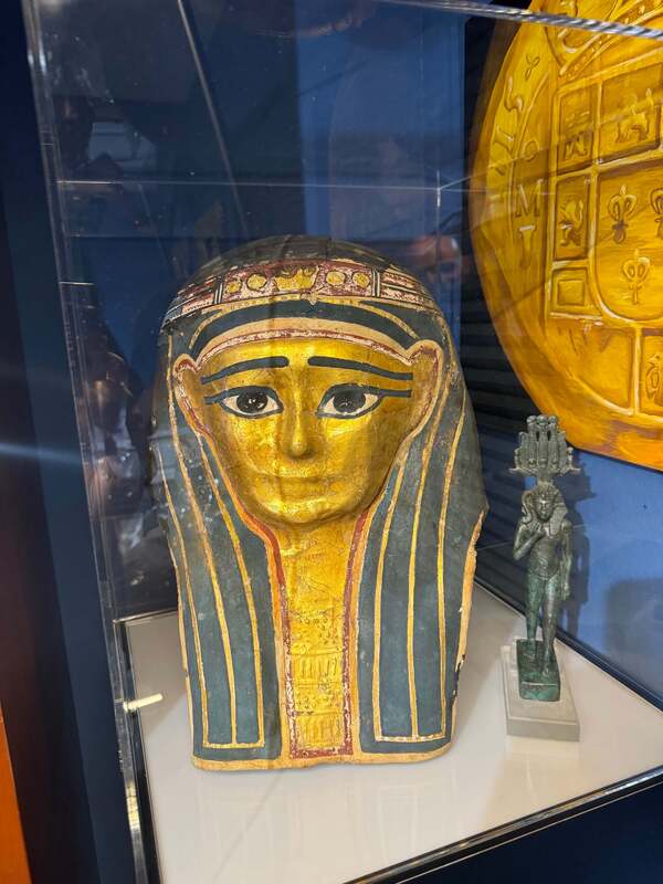 Egyptian Gilt Cartonnage Mummy Mask 1st Century BC 23