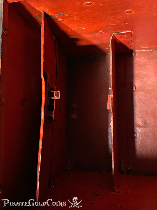 Nuremberg Treasure Chest 1600's Steel Armada Box Original Key and Paint 6