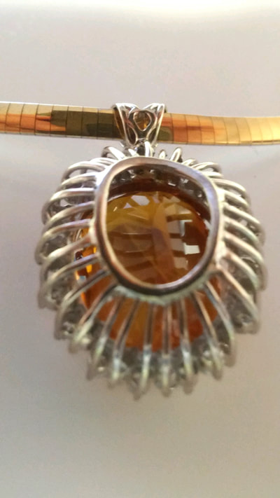 Orange Sapphire 28ct Oval Ring w/ Diamonds GIA Pirate Gold Coins Jewelry 5