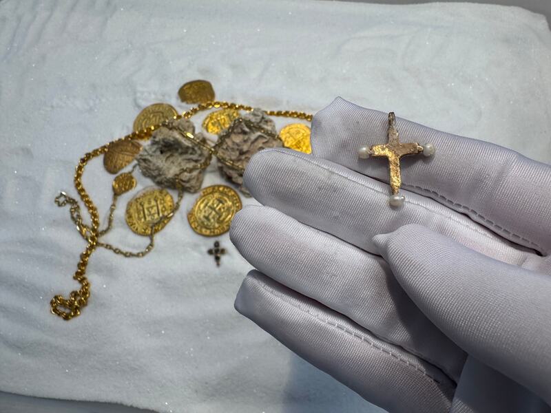 Pearl Cross from Unidentified Shipwreck 18th Cent. 29