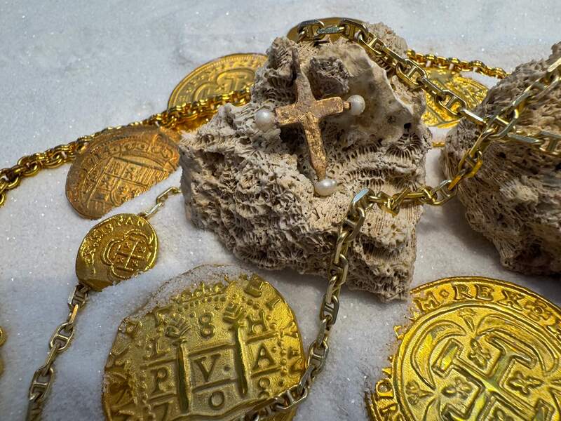 Pearl Cross from Unidentified Shipwreck 18th Cent. 15